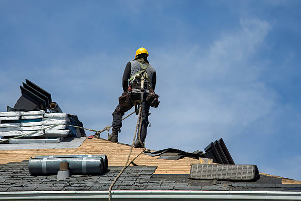 Professional Roof Replacement technician working in Blandburg, PA